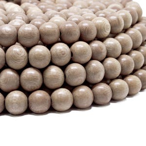 10mm Rosewood Natural Round Premium Wood Beads - Wax Polished - 15 inch strand - For DIY Jewelry Making Necklace Bracelet