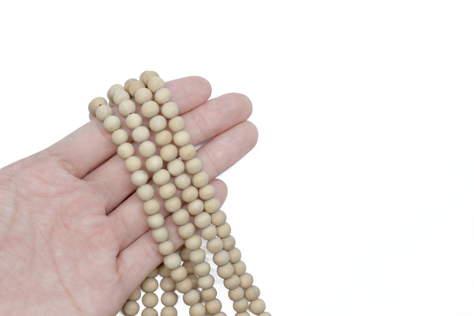 6mm unvollendete natürliche Beige Runde Holz Perlen 15 Zoll | Etsy