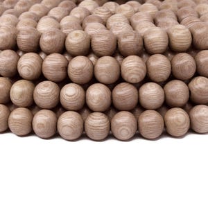 8mm Rosewood Natural Round Premium Wood Beads - Wax Polished - 15 inch strand - For DIY Jewelry Making Necklace Bracelet