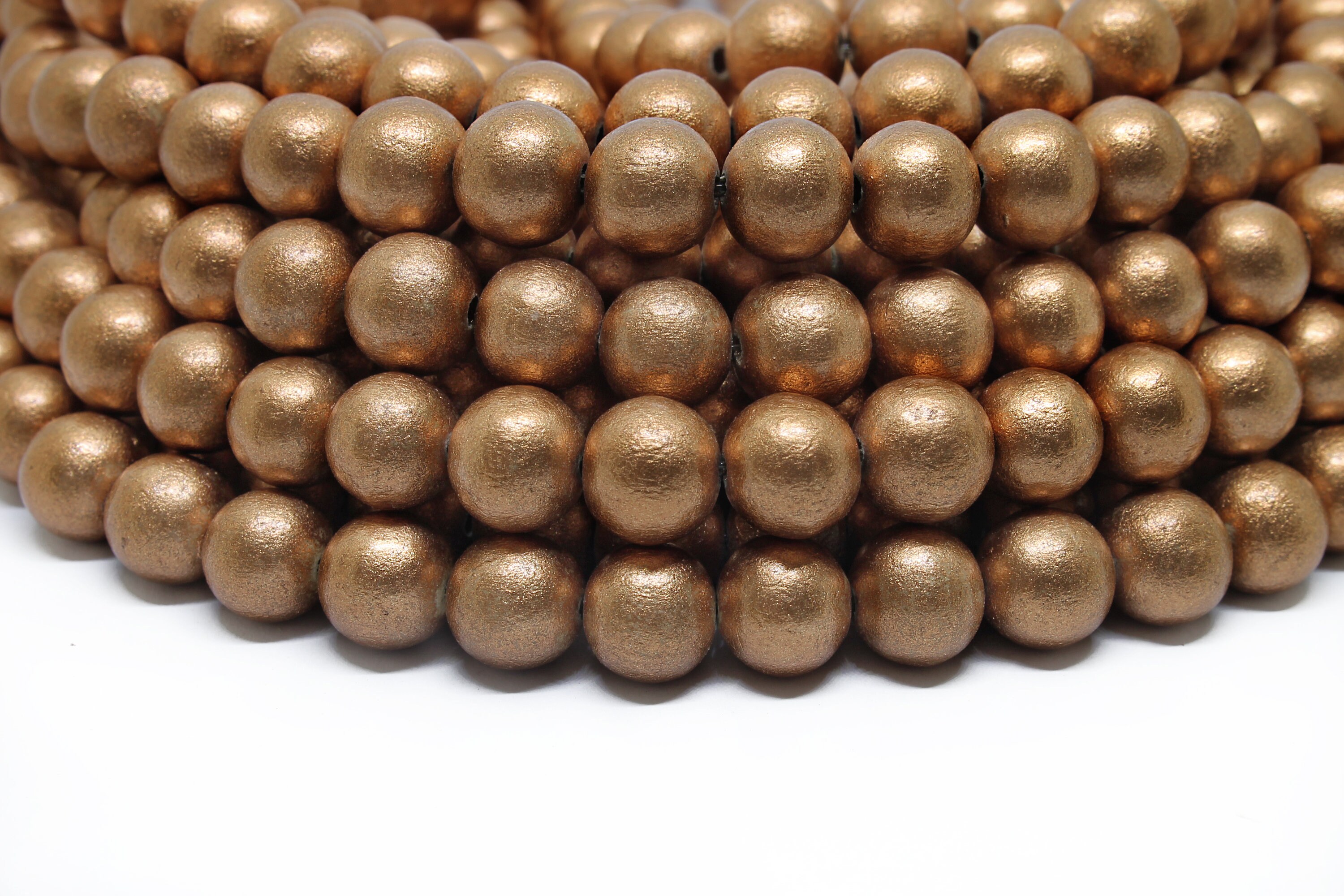 8mm Cobre Metálico Pintado Ronda Madera Abalorios 15 | Etsy