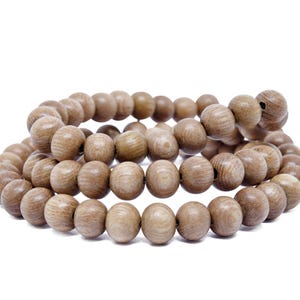 6mm Rosewood Natural Round Premium Wood Beads - Wax Polished - 15 inch strand - For DIY Jewelry Making Necklace Bracelet image 3