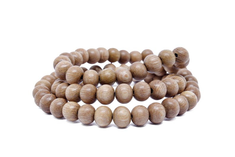 6mm Rosewood Natural Round Premium Wood Beads - Wax Polished - 15 inch strand - For DIY Jewelry Making Necklace Bracelet image 3