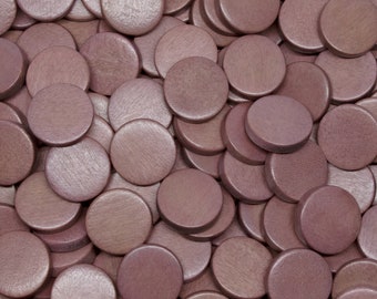 20mm Caramel Brown Flat Round Coin Houten Schijven - Geen Gat- Geverfd en Gewaxt - 20 stuks
