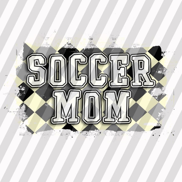 Soccer Mom Grandma Check Pattern Harlequin PNG Sublimation Or Print and Cut File