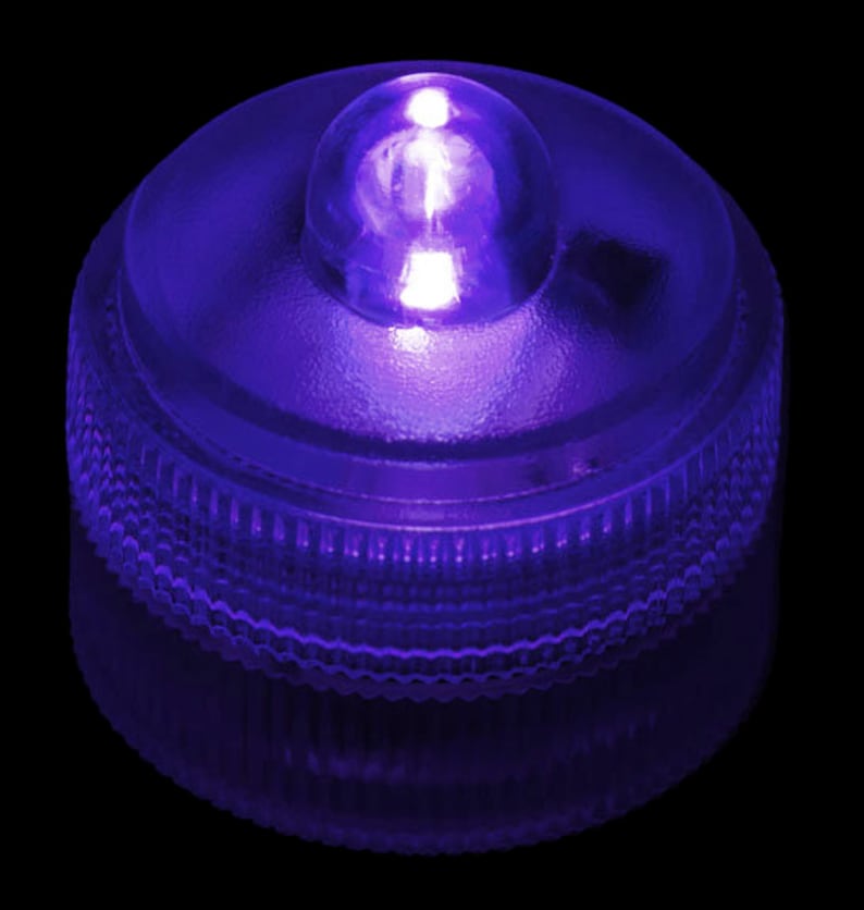 UV Blacklight Tea lights and other colors LED Submersible Etsy