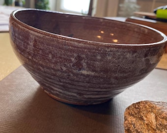 Vintage Hand thrown bowl Glazed Pottery signed tea bowl/serving