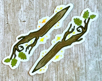 Set of 2 Holographic Pencil Stickers | Artist Stickers Sketchbook Stickers Drawing Sticker Fantasy Art Sticker Gift for Artist Holo Sticker