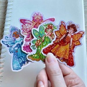 Fairy Sticker Set | Fantasy Sticker Glitter Holo Princess Sticker Fairy Stickers Faerie StickersCute Water Bottle Sticker Sticker for Kids