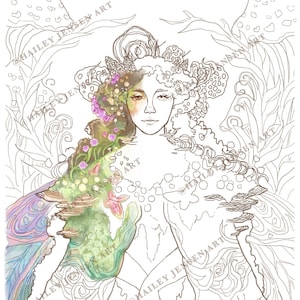 妖精のぬり絵ページ | 妖精の印刷可能なぬり絵ページ 妖精のぬり絵ページ ファンタジーのぬり絵ページ おとぎ話のぬり絵ページ ぬり絵のダウンロード