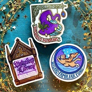 BG3 Sticker Set | BG3 Wizard Stickers Library DnD Stickers Baldurs Gate 3 Stickers DnD Stickers Set D&D Stickers BG3 Gale Sorcerous Sundries