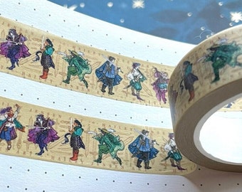 Lady Knight Washi Tape | Sword Washi Medieval Washi Tape DnD Washi Journaling Journal Stationery