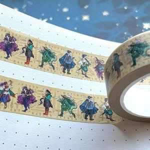 Lady Knight Washi Tape | Sword Washi Medieval Washi Tape DnD Washi Journaling Journal Stationery