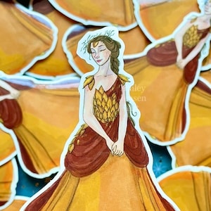 Autumn Fairy Sticker | Fantasy Sticker Princess Sticker Fairy Stickers Faerie Sticker Cute Water Bottle Sticker Sticker for Kids