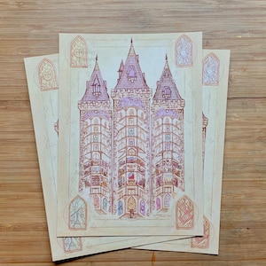 Wizard Tower 5x7 Print | Castle Art Print Critical Role Inspired  CR Art Prints M9 Art Mighty Nein Art Medieval Art Print Caleb Widogast