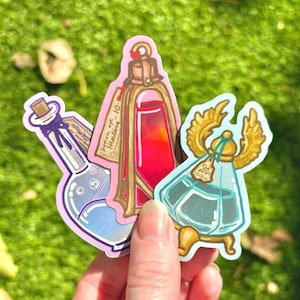 Holographic Potion Bottle Sticker | BG3 Potion Sticker BG3 Stickers Witch Stickers DnD  Stickers DnD Potion Healing Potion of Speed Sticker