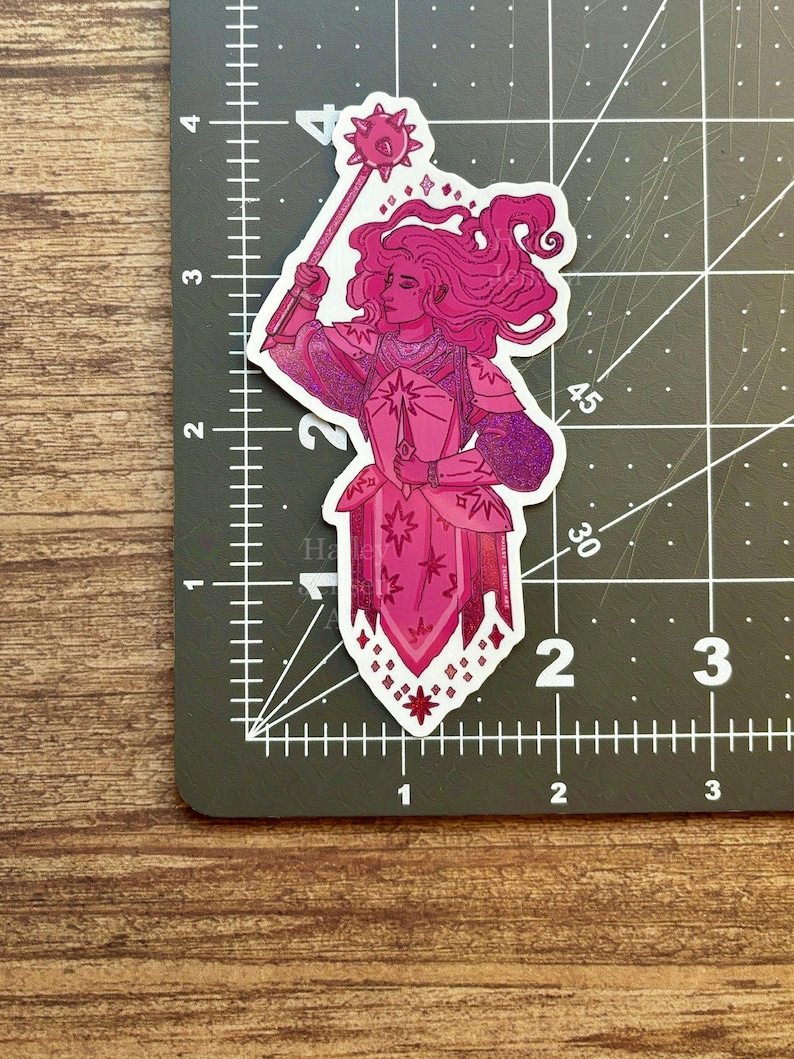 Lady Knight Sticker | Glitter Knight Sticker Armor Sticker Mace Sticker ...