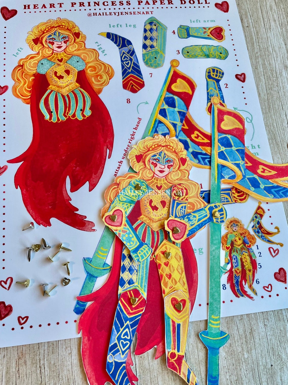 Articulated Paper Doll Kit DIY Connectors Included Fantasy Etsy