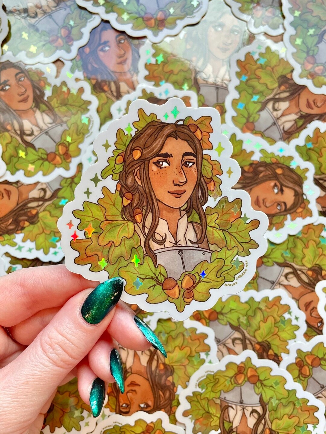 Holographic Lady Knight Sticker | Oak Medieval Joan Arc Knight Women ...