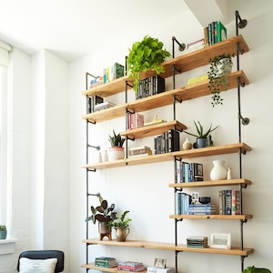 Black Steel Pipe Shelving image 1