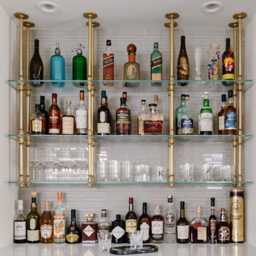 Brassplated French Bistro Shelves for Bar or Kitchen custom Etsy