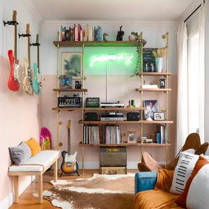 Brass Pipe Shelving