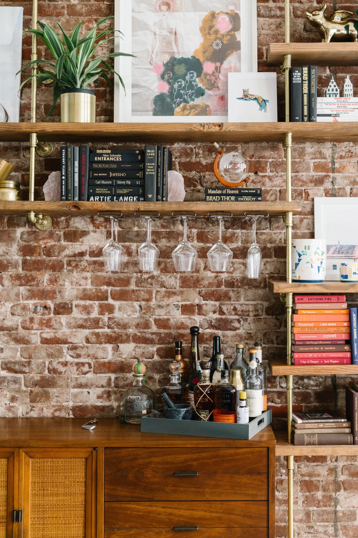 Brassplated French Bistro Shelves for Bar or Kitchen custom Etsy