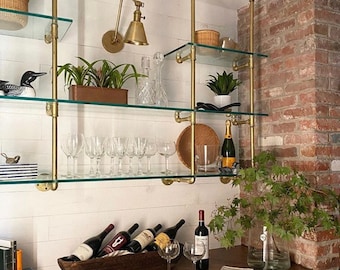 Custom-Sized French Bistro Shelves