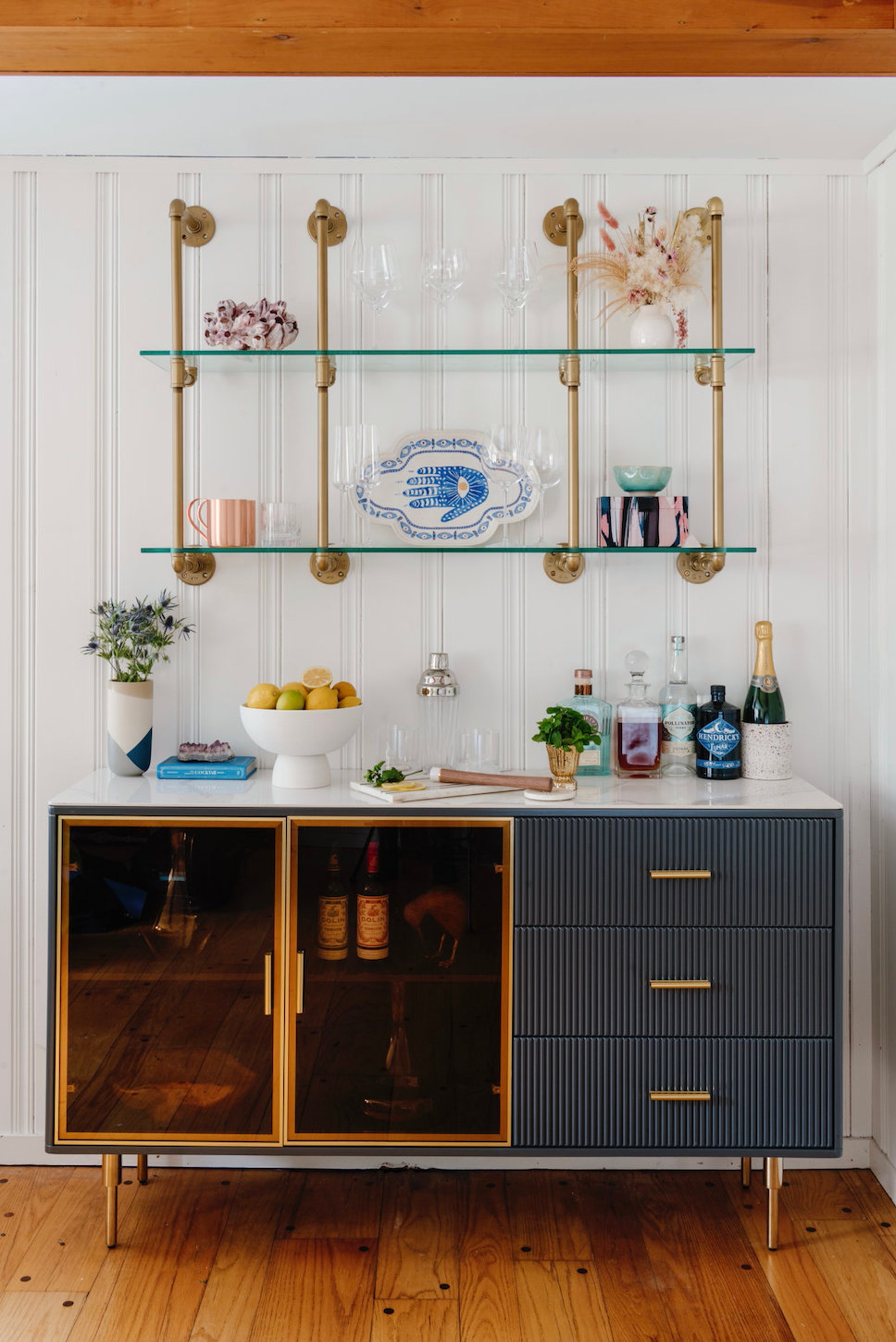 Wall Mounted French Bistro Glass Shelves Etsy