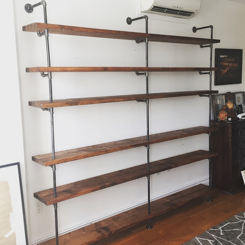 Black Steel Pipe Shelving Etsy