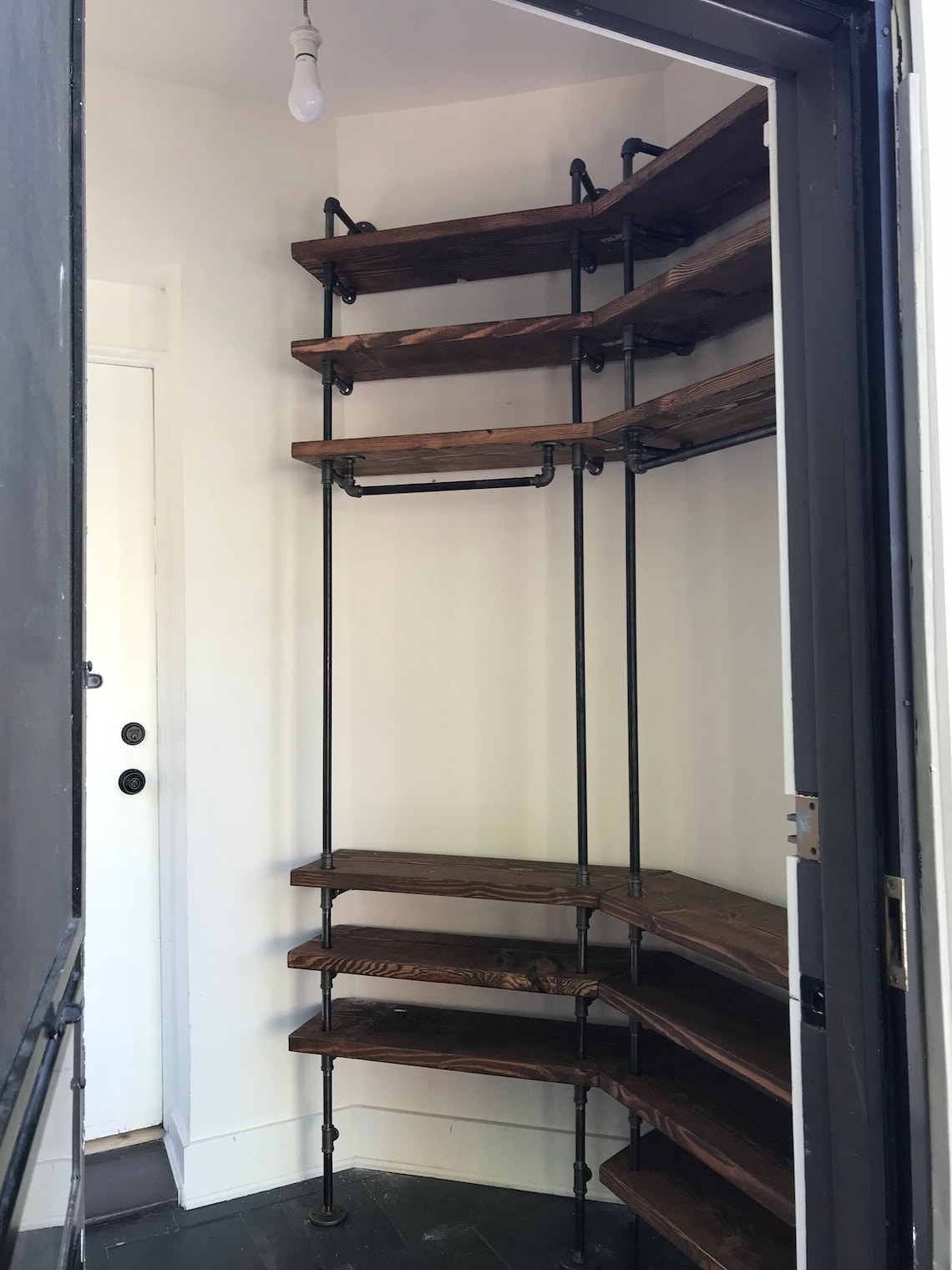Custom Closets Black Pipe & Wood Etsy UK