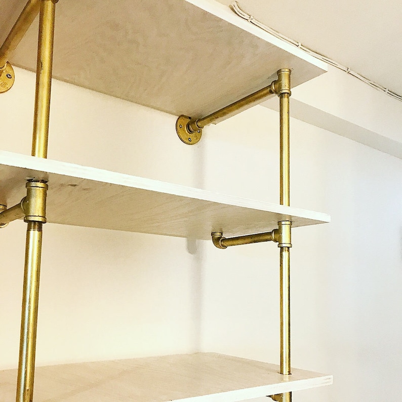 Birch Plywood & Black Pipe Shelves Etsy