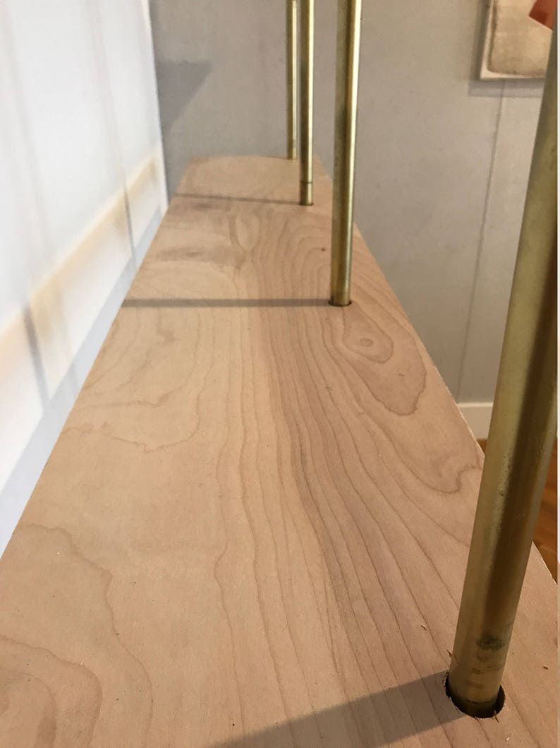 Birch Plywood & Black Pipe Shelves Etsy