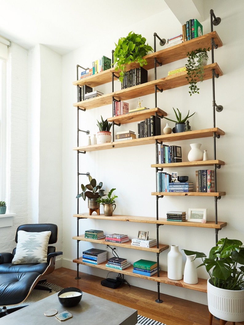 Black Steel Pipe Shelving image 1