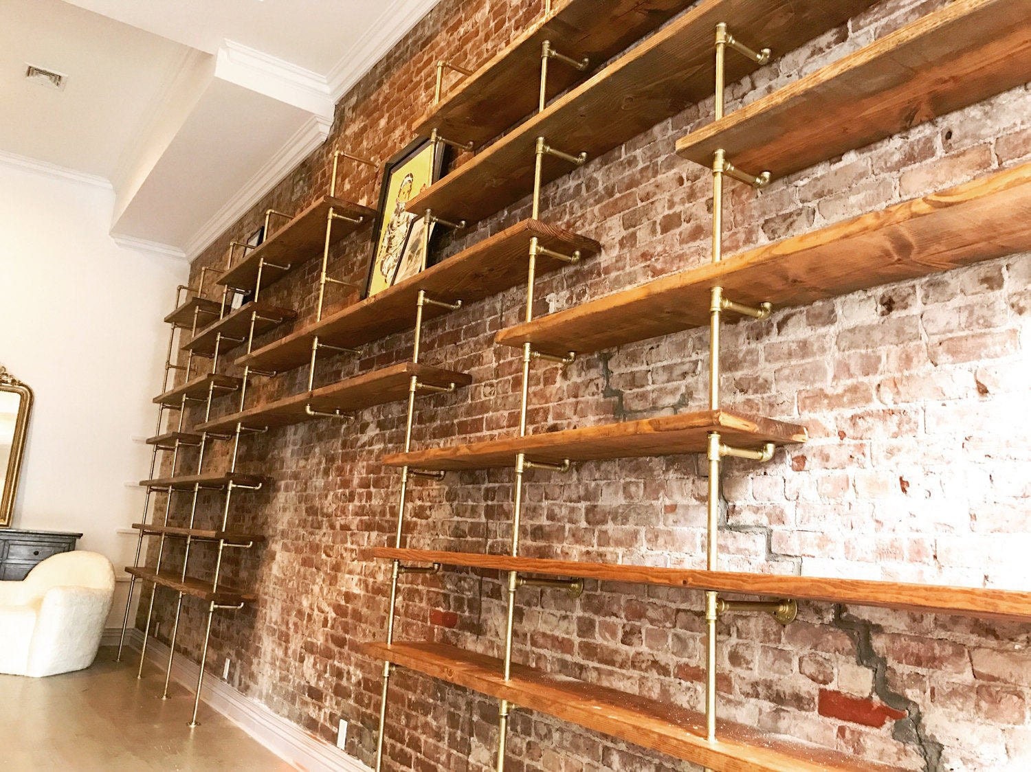 Brass Pipe Shelving Etsy