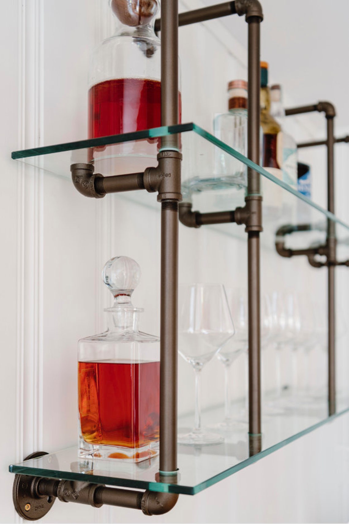 Wallmounted French Bistro Shelves for Bar or Kitchen custom Etsy