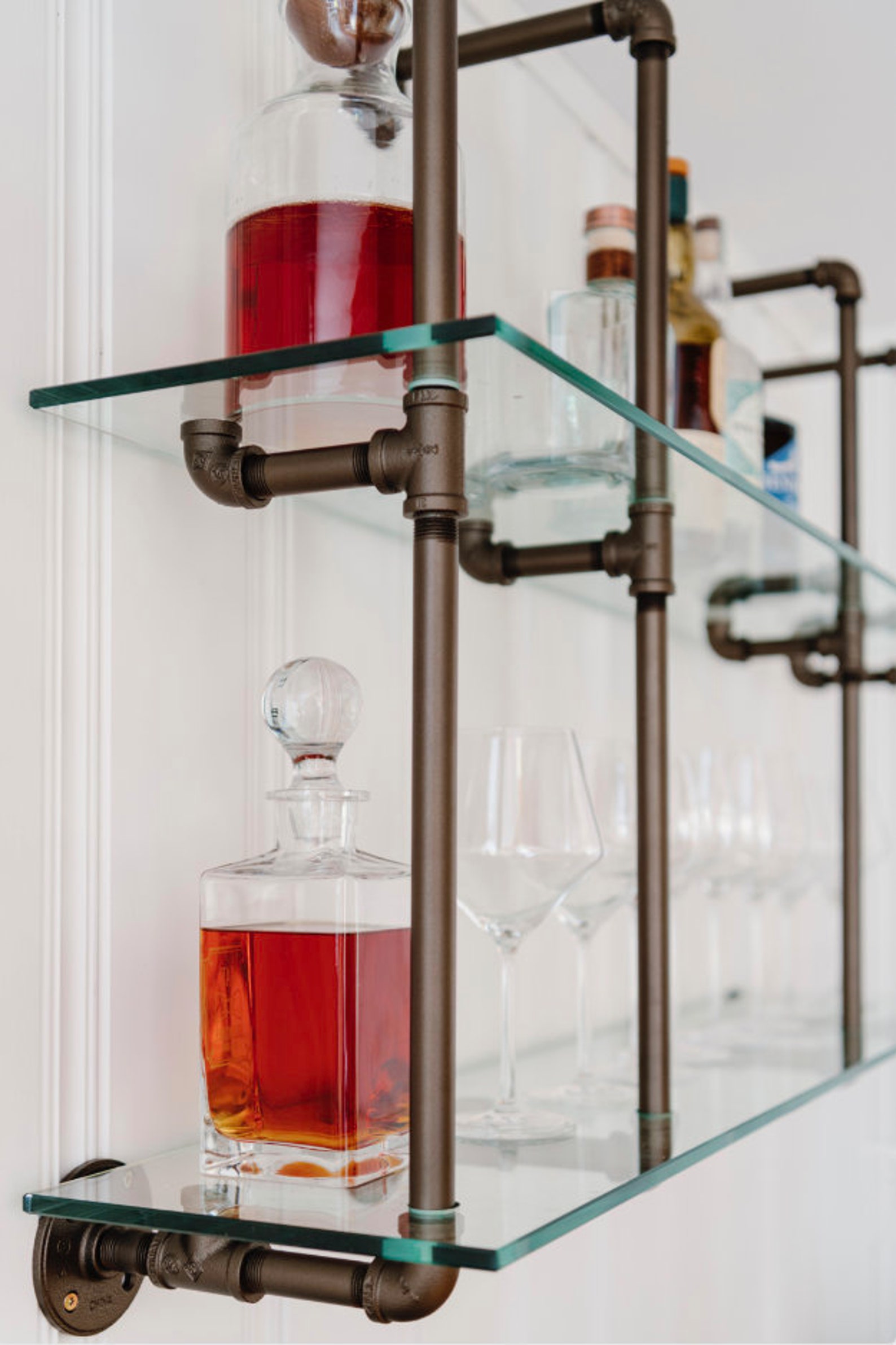 Wallmounted French Bistro Shelves for Bar or Kitchen custom Etsy