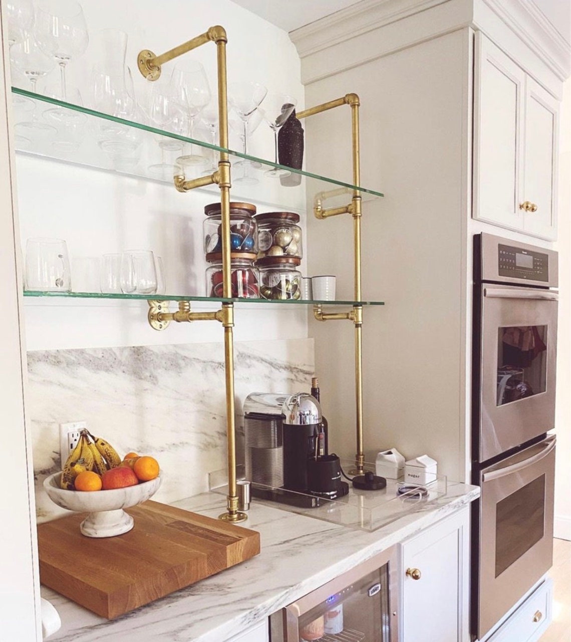 French Bistro Shelves standing for Bar or Kitchen custom Etsy