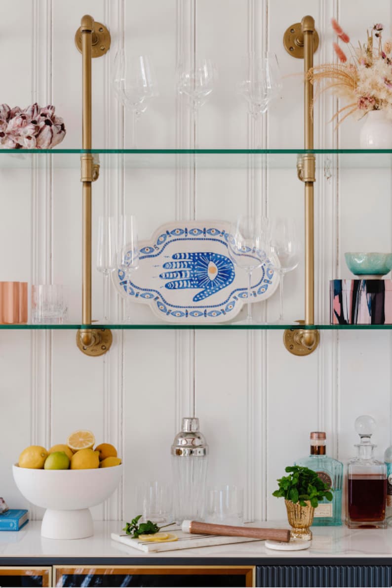 Wallmounted French Bistro Shelves for Bar or Kitchen custom Etsy