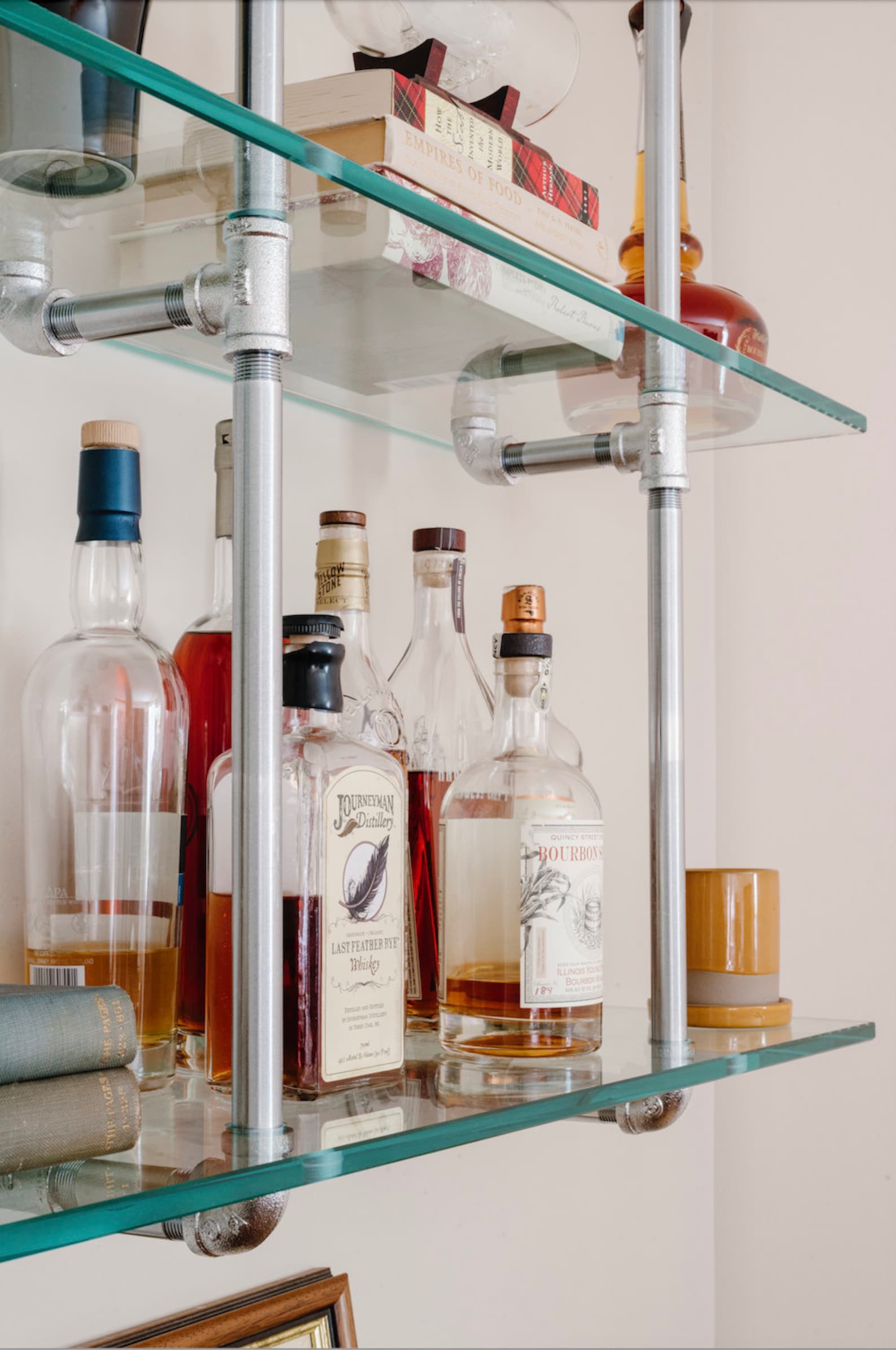 Wall Mounted French Bistro Glass Shelves Etsy