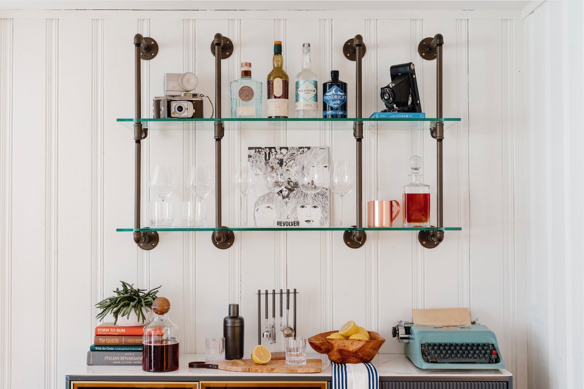 Wallmounted French Bistro Shelves for Bar or Kitchen custom Etsy