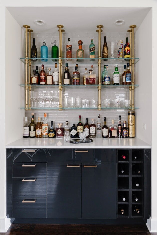 Glass bar, Glass bar shelves, Glass shelves