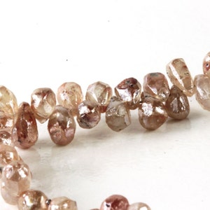 Brown Zircon Faceted Teardrop Briolette Gem Stones Your Choice of 2, 4, 5, 6, 8, 10, 15, 20 or 25 Gem Stones 3mm to 3.9mm x 4mm to 4.8mm  KJ