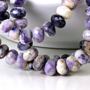 Lavender Opals Faceted Rondelles 10mm to 10.5mm Gemstone Beads, Your Choice Of 1, 2, 3, 4, or 5,  Natural Gemstone KJ