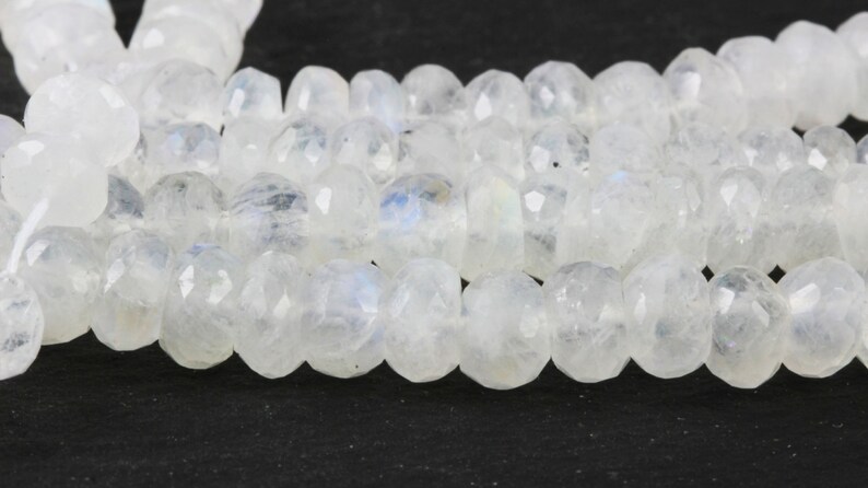 Huge Rainbow Moonstone Rondelles 10mm to 11.5mm Faceted - Etsy