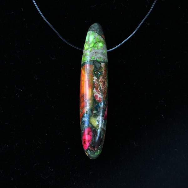 Rainbow Variscite, Pendent, Hole Top Drilled,  Large Size 22mm to 32mm, Small size 13mm to 19mm, KJ