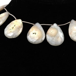 Solar Quartz Bead, Natural Solar Quartz Faceted Heart Briolette Focal Bead Pendant Top Drilled 21mm to 31mm KJ