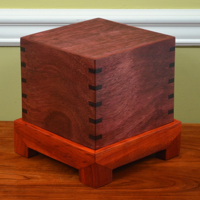 Purple Heart Urn Handmade by Westwood Woodworking. the Purple Etsy