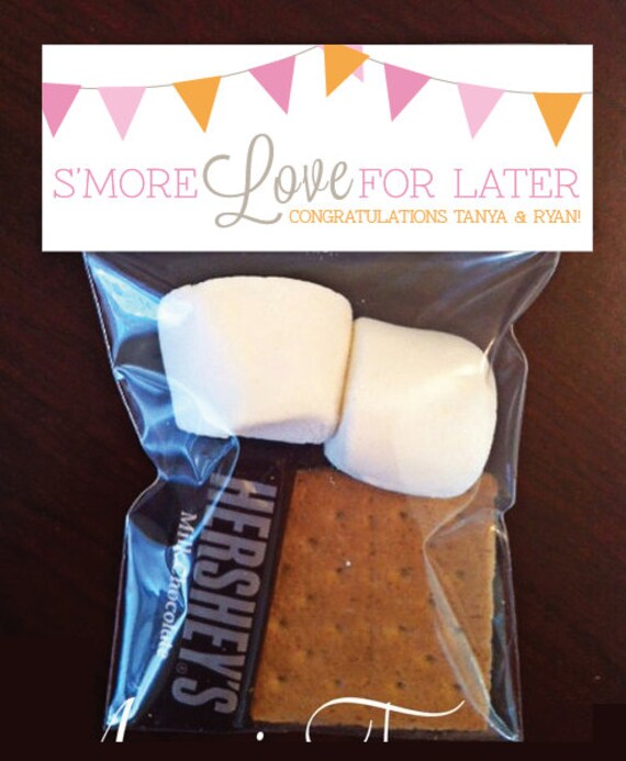 Items similar to Printable Custom DIY Smore Favor Tag on Etsy