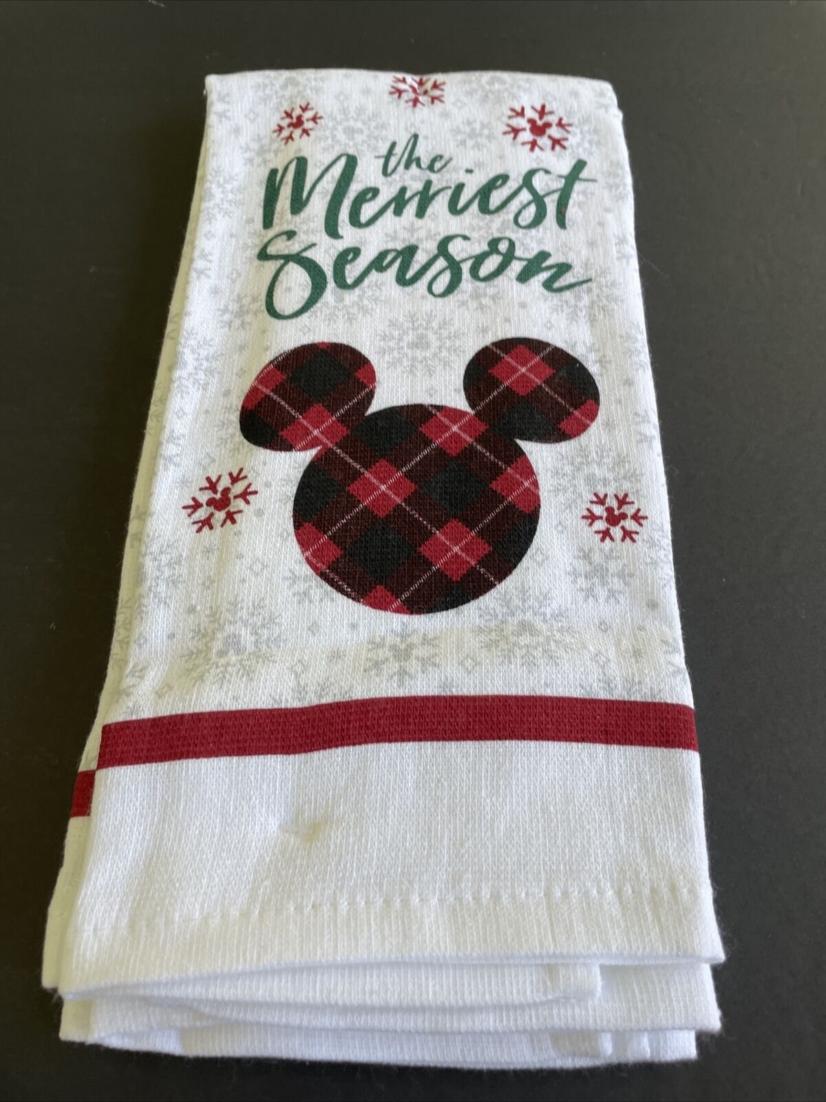 Disney Mickey Mouse Themed Christmas Holiday Kitchen Dish Hand Towels