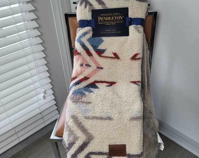 Pendleton Sherpa Fleece Throw 50 X 70 Etsy